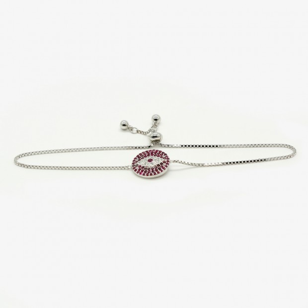 Ruby Evil Eye Bracelet