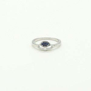 Blue Sapphire Micro Crown Ring