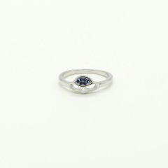 Blue Sapphire Micro Crown Ring