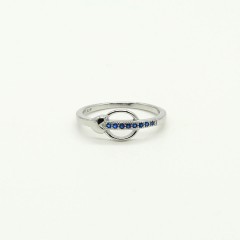 Blue Sapphire Micro Ring